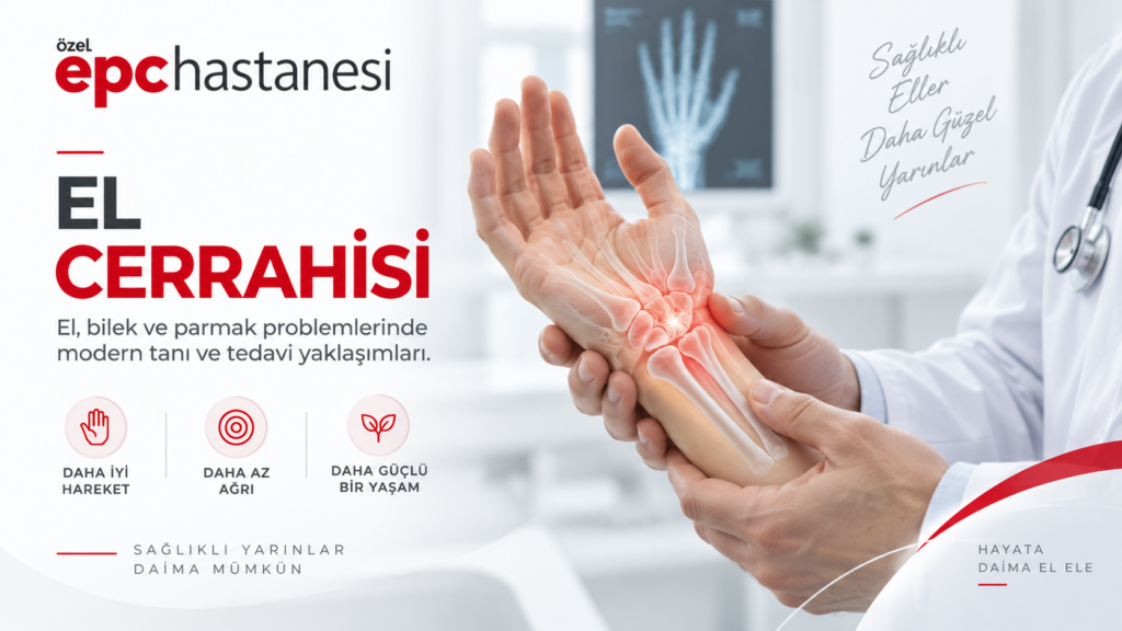 EPC Hastanesi el cerrahisi ve mikrocerrahi masaüstü bannerı
